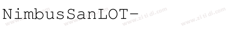 NimbusSanLOT字体转换