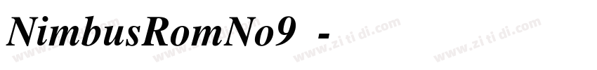 NimbusRomNo9粗体字体转换