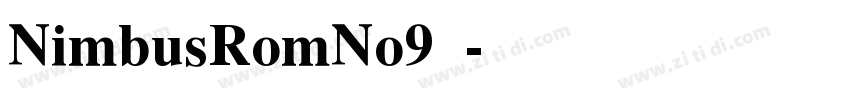 NimbusRomNo9粗体字体转换