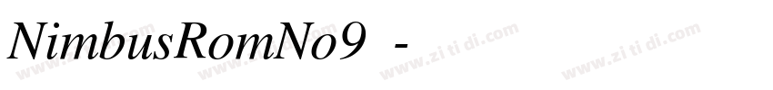 NimbusRomNo9粗体字体转换
