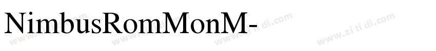 NimbusRomMonM字体转换