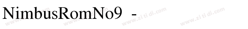 NimbusRomNo9粗体字体转换