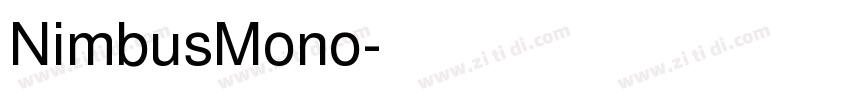 NimbusMono字体转换