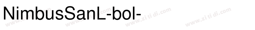 NimbusSanL-bol字体转换