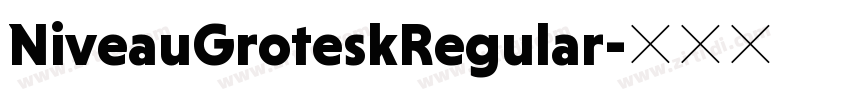 NiveauGroteskRegular字体转换