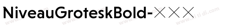 NiveauGroteskBold字体转换