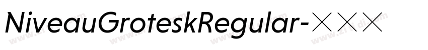 NiveauGroteskRegular字体转换