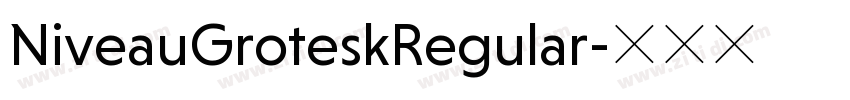NiveauGroteskRegular字体转换