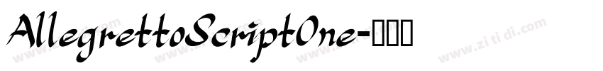AllegrettoScriptOne字体转换