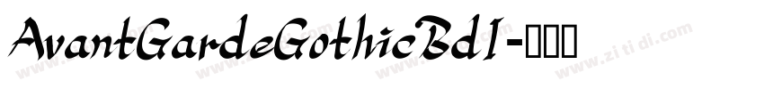 AvantGardeGothicBdI字体转换