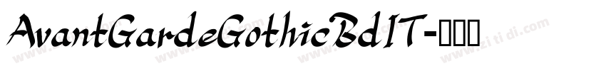 AvantGardeGothicBdIT字体转换