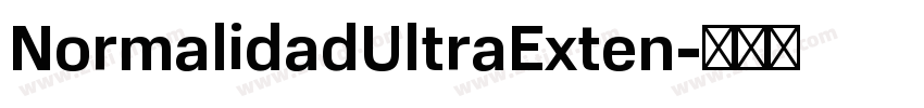 NormalidadUltraExten字体转换