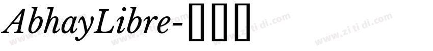 AbhayLibre字体转换