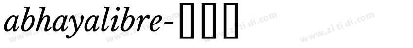 abhayalibre字体转换