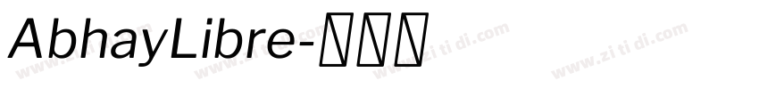 AbhayLibre字体转换