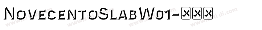 NovecentoSlabW01字体转换