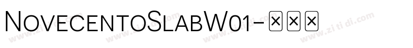 NovecentoSlabW01字体转换