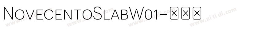 NovecentoSlabW01字体转换
