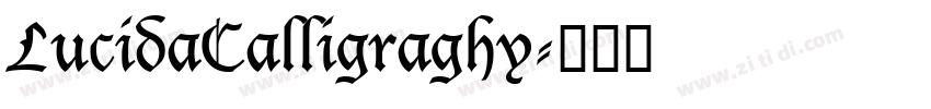 LucidaCalligraghy字体转换