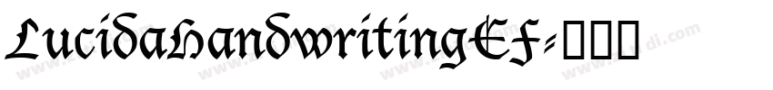 LucidaHandwritingEF字体转换