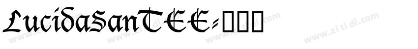 LucidaSanTEE字体转换