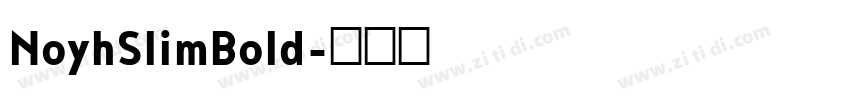 NoyhSlimBold字体转换