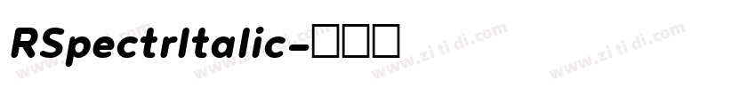 RSpectrItalic字体转换