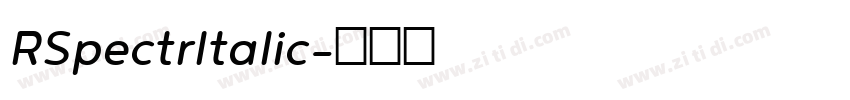 RSpectrItalic字体转换