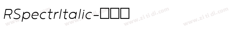 RSpectrItalic字体转换