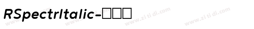 RSpectrItalic字体转换