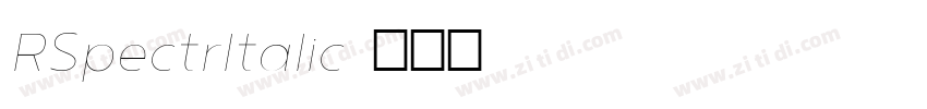 RSpectrItalic字体转换