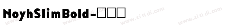 NoyhSlimBold字体转换