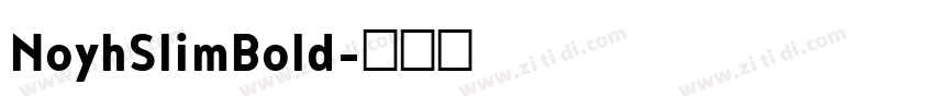 NoyhSlimBold字体转换