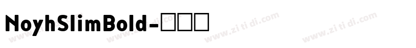 NoyhSlimBold字体转换