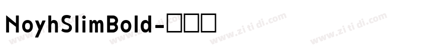 NoyhSlimBold字体转换