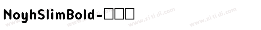 NoyhSlimBold字体转换