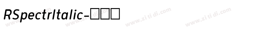 RSpectrItalic字体转换