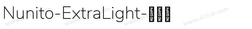 Nunito-ExtraLight字体转换