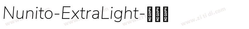 Nunito-ExtraLight字体转换