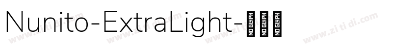 Nunito-ExtraLight字体转换