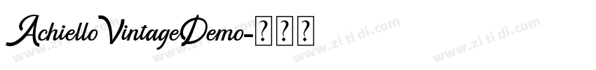 AchielloVintageDemo字体转换