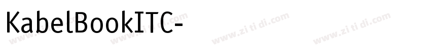 KabelBookITC字体转换 KabelBookITC字体转换