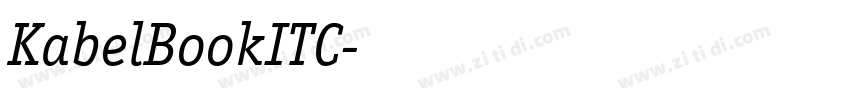 KabelBookITC字体转换 KabelBookITC字体转换