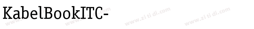 KabelBookITC字体转换 KabelBookITC字体转换