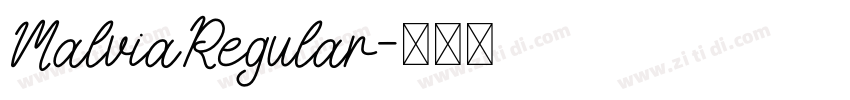 MalviaRegular字体转换