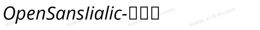 OpenSansIialic字体转换