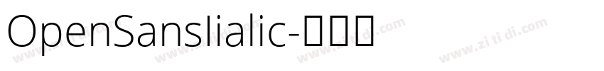 OpenSansIialic字体转换
