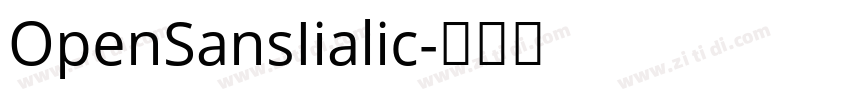 OpenSansIialic字体转换