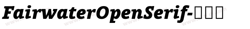 FairwaterOpenSerif字体转换
