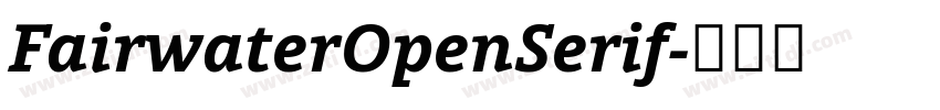 FairwaterOpenSerif字体转换